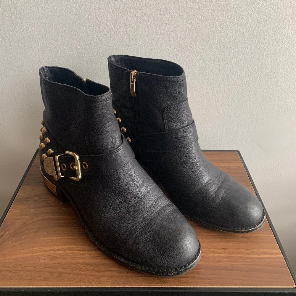 Vince Camuto Windetta Gold Studded Leather Boots
